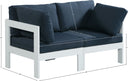 Nizuc - Outdoor Patio 2 Seat Modular Sofa With White Frame - Meridian Furniture - Stationary Sectionals- Elite Enclave Home