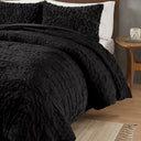 Blair - Ruched Fur Down Alternative Comforter Set - Black