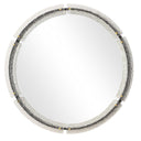 Crystalline - Round Mirror - White - Uttermost - Wall Mirrors- Elite Enclave Home