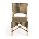 Faux Rattan Dining Chair - Brown