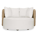 Sunset - Outdoor Round Swivel Day Bed - White