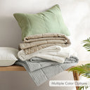 Mina - Full/Queen Waffle Weave Textured Quilt Set - Gray