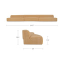 Naomi - 3 Piece Wave Modular Sectional - Golden Yellow - Moe's Home Collection - Stationary Sectionals - Elite Enclave Home