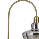 Adjustable Arc Floor Lamp With Antiqued Brass Mirrored Glass Novelty Shade - Brass - HomeRoots - Floor Lamps - Elite Enclave Home