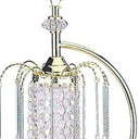 Metal Chandelier Faux Crystal Table Lamp - Gold