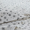 Oversized Flannel - 4 Piece Full Sheet Set - Black Snowflakes
