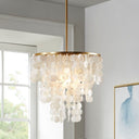 Isla - Capiz Chandelier - White - INK+IVY - Chandeliers - Elite Enclave Home
