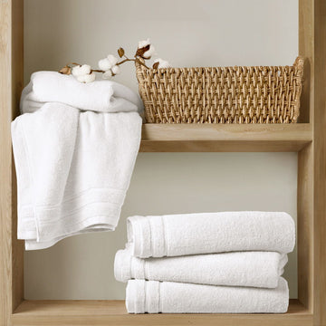 400GSM Essential Bundle Quick Dry Towel Set - White