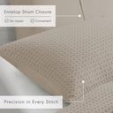 Mina - Full/Queen Waffle Weave Textured Comforter Set - Neutral