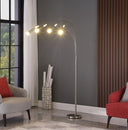 Four Lights LED Arc Floor Lamp - Nickel - HomeRoots - Floor Lamps - Elite Enclave Home