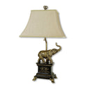 Antique Elephant Table Lamp - Bronze