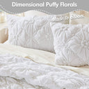 Lily - Full/Queen 3 Piece Comforter Set - White