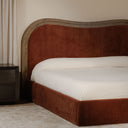 Camilla - Queen Bed - Chestnut - Moe's Home Collection - Upholstered Beds - Elite Enclave Home