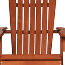 Battleship Wood Heavy Duty Plastic Outdoor Adirondack Chair - Gray And Natural