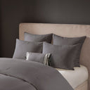 Hanae - King Blend Yarn Dyed 3 Piece Comforter Set - Gray