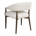 Austell - Shearling Dining Chair - Brown / White