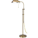 Adjustable Traditional Shaped Floor Lamp With Bronze Square Shade - Brass - HomeRoots - Floor Lamps - Elite Enclave Home