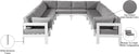 Nizuc - Outdoor Patio 12 Piece Modular Sectional With White Frame - Meridian Furniture - Stationary Sectionals- Elite Enclave Home