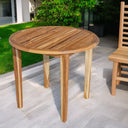 36" x 36" x 30" Rounded Solid Wood Outdoor Dining Table - Natural