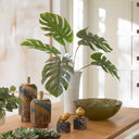 Muse - Monstera Vase Centerpiece - Green / White - Uttermost - Plants - Elite Enclave Home