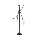 Tri Globe Contemporary Metal Floor Lamp - Black - HomeRoots - Floor Lamps - Elite Enclave Home
