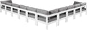 Nizuc - Outdoor Patio 10 Piece Modular Sectional With White Frame - Meridian Furniture - Stationary Sectionals- Elite Enclave Home