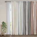 Imani - Cotton Printed Curtain Panel With Chenille Stripe and Lining - White - INK+IVY - Curtains & Drapes - Elite Enclave Home
