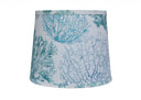 Glass With Rope Globe Table Lamp With Coral Shade - Aqua
