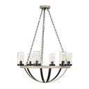Edgecomb - 6 Light Indoor-Outdoor Chandelier - Black / Gray