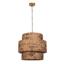 Water Hyacinth - 4 Light Woven Pendant - Light Brown - Uttermost - Pendant Lighting- Elite Enclave Home