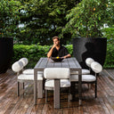Bolster Back - Outdoor Dining Chair - White - Uttermost - Dining Chairs- Elite Enclave Home