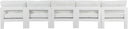 Nizuc - Outdoor Patio 5 Seat Modular Armless Sofa With White Frame - Meridian Furniture - Stationary Sectionals- Elite Enclave Home