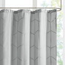 Raina - Printed Metallic Shower Curtain - Gray / Silver - Intelligent Design - Shower Curtains - Elite Enclave Home