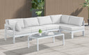 Nizuc - Outdoor Patio 5 Piece Modular Sectional With White Frame - Meridian Furniture - Stationary Sectionals- Elite Enclave Home