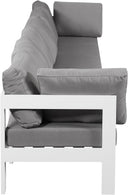 Nizuc - Outdoor Patio 6 Seat Modular Sofa With White Frame - Meridian Furniture - Stationary Sectionals- Elite Enclave Home