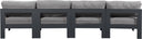 Nizuc - Outdoor Patio 4 Seat Armless Modular Sofa With Gray Frame - Meridian Furniture - Stationary Sectionals- Elite Enclave Home