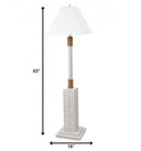 Bright And Nautical Rope Floor Lamp - White