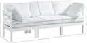 Nizuc - Outdoor Patio 3 Seat Modular Sofa With White Frame - Meridian Furniture - Stationary Sectionals- Elite Enclave Home