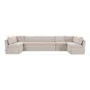 Fable - Slipcover Dining Banquette U - Shape - Beige - Moe's Home Collection - Stationary Sectionals - Elite Enclave Home