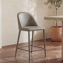 Burton - Counter Stool Vegan Leather - Gray / Blue - Moe's Home Collection - Bar Height (28" - 30") - Elite Enclave Home