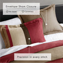 Boulder Stripe - King/California King Pieced Comforter Set - Brick