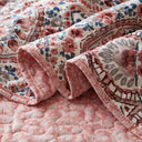 Valerie - Full/Queen Boho Floral Reversible Quilt - Pink
