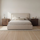 Simon - King Storage Bed - Flecked Beige - Moe's Home Collection - Storage Beds - Elite Enclave Home