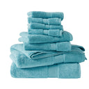 800GSM - 8 Piece Antimicrobial Towel Set - Aqua - Madison Park Signature - Towel Sets - Elite Enclave Home