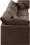 Indulge - Velvet 4 Seat Modular Sofa - Meridian Furniture - Stationary Sectionals - Elite Enclave Home