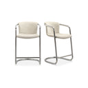 Freeman - Chrome Frame Counter Stool (Set of 2) - Blended Cream - Moe's Home Collection - Stool Sets - Elite Enclave Home