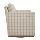 Basie - Casual Linen Swivel Chair - White - Uttermost - Swivel Chairs - Elite Enclave Home