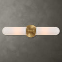 Wellsville - 2 Light Brass Sconce - White / Gold