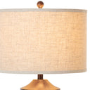 Table Lamp USB With Beige Drum Shade (Set of 2) - Distressed Brown