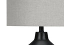 Concrete Urn Table Lamp With Gray Drum Shade - Black - HomeRoots - Table Lamps - Elite Enclave Home